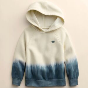 NWT!! Adorable!! Sz NB Cream/Blue Tie Dyed Light Weight Hoodie Organic Cotton